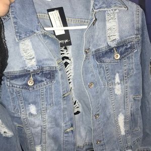nasty gal distressed jean jacket